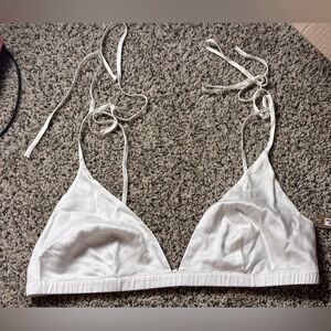 SKIMS Bridal Silk Triangle Bralette in Marble Size 4X NEW